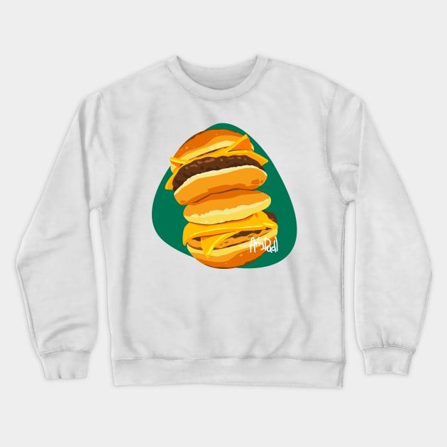 Cheeseburger Crewneck Sweatshirt by Anydudl